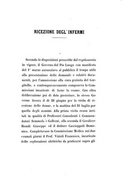 Statistica medico-chirurgica degl'infermi curati con le acque termo-minerali di Gorgitello nell'Ospizio del Pio Monte della Misericordia in Casamicciola nella state dell'anno..