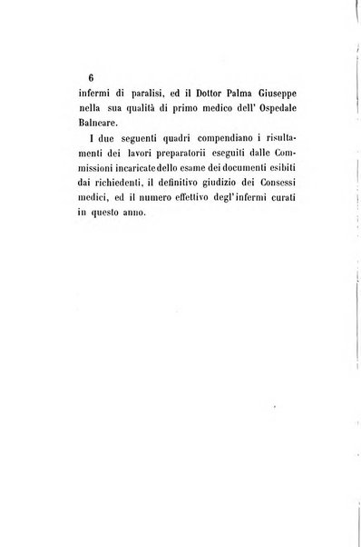 Statistica medico-chirurgica degl'infermi curati con le acque termo-minerali di Gorgitello nell'Ospizio del Pio Monte della Misericordia in Casamicciola nella state dell'anno..