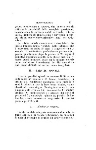 Statistica medico-chirurgica degl'infermi curati con le acque termo-minerali di Gorgitello nell'Ospizio del Pio Monte della Misericordia in Casamicciola nella state dell'anno..