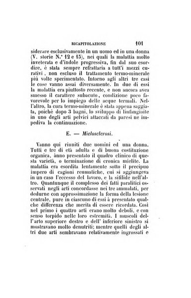 Statistica medico-chirurgica degl'infermi curati con le acque termo-minerali di Gorgitello nell'Ospizio del Pio Monte della Misericordia in Casamicciola nella state dell'anno..