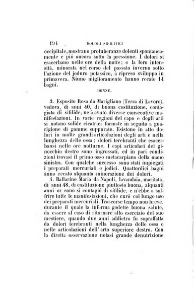 Statistica medico-chirurgica degl'infermi curati con le acque termo-minerali di Gorgitello nell'Ospizio del Pio Monte della Misericordia in Casamicciola nella state dell'anno..