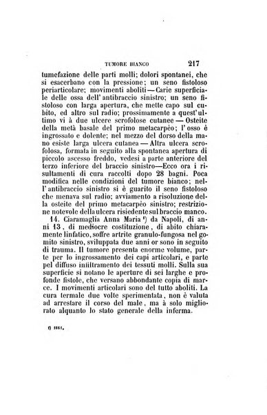 Statistica medico-chirurgica degl'infermi curati con le acque termo-minerali di Gorgitello nell'Ospizio del Pio Monte della Misericordia in Casamicciola nella state dell'anno..