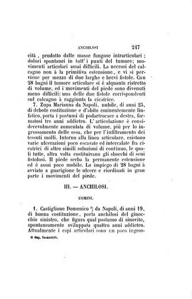 Statistica medico-chirurgica degl'infermi curati con le acque termo-minerali di Gorgitello nell'Ospizio del Pio Monte della Misericordia in Casamicciola nella state dell'anno..