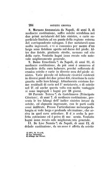 Statistica medico-chirurgica degl'infermi curati con le acque termo-minerali di Gorgitello nell'Ospizio del Pio Monte della Misericordia in Casamicciola nella state dell'anno..