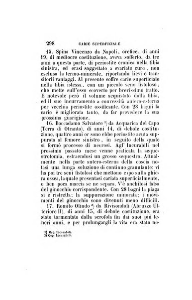 Statistica medico-chirurgica degl'infermi curati con le acque termo-minerali di Gorgitello nell'Ospizio del Pio Monte della Misericordia in Casamicciola nella state dell'anno..