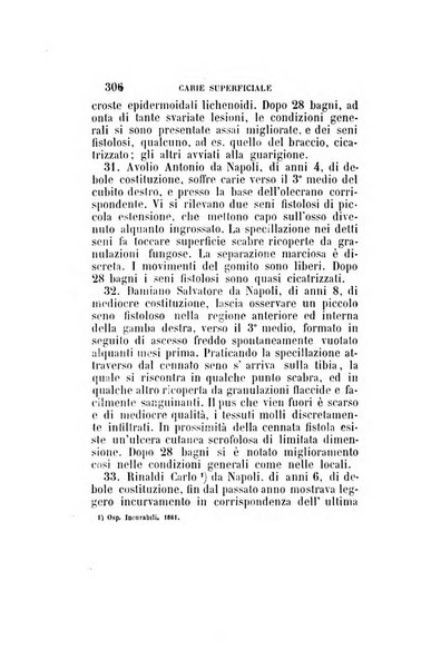 Statistica medico-chirurgica degl'infermi curati con le acque termo-minerali di Gorgitello nell'Ospizio del Pio Monte della Misericordia in Casamicciola nella state dell'anno..