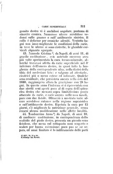 Statistica medico-chirurgica degl'infermi curati con le acque termo-minerali di Gorgitello nell'Ospizio del Pio Monte della Misericordia in Casamicciola nella state dell'anno..