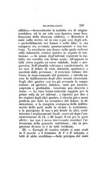 Statistica medico-chirurgica degl'infermi curati con le acque termo-minerali di Gorgitello nell'Ospizio del Pio Monte della Misericordia in Casamicciola nella state dell'anno..