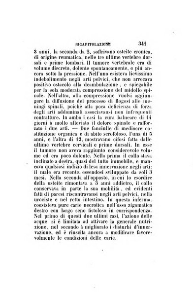 Statistica medico-chirurgica degl'infermi curati con le acque termo-minerali di Gorgitello nell'Ospizio del Pio Monte della Misericordia in Casamicciola nella state dell'anno..