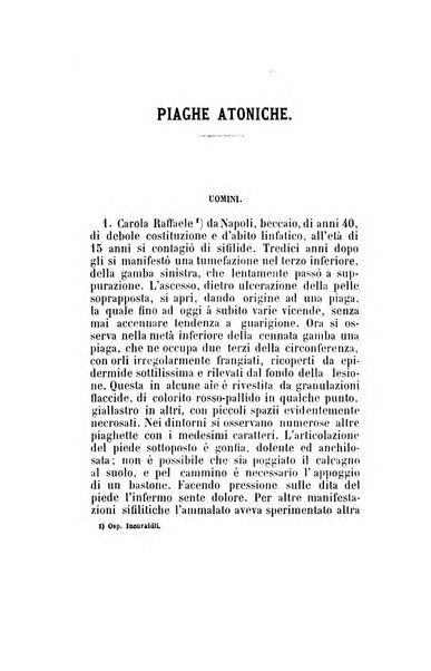 Statistica medico-chirurgica degl'infermi curati con le acque termo-minerali di Gorgitello nell'Ospizio del Pio Monte della Misericordia in Casamicciola nella state dell'anno..