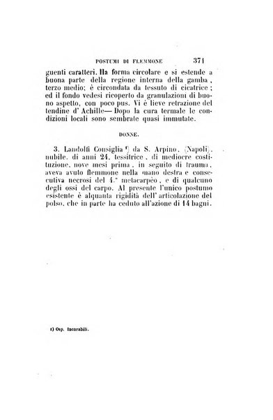 Statistica medico-chirurgica degl'infermi curati con le acque termo-minerali di Gorgitello nell'Ospizio del Pio Monte della Misericordia in Casamicciola nella state dell'anno..