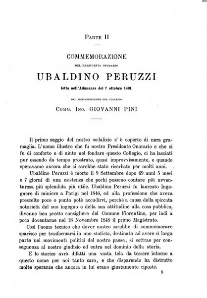 Atti del Collegio Toscano degli ingegneri ed architetti in Firenze, anni..