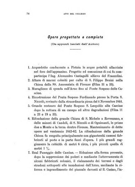 Atti del Collegio Toscano degli ingegneri ed architetti in Firenze, anni..