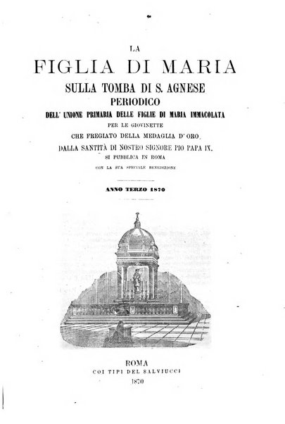 La figlia di Maria sulla tomba di S. Agnese