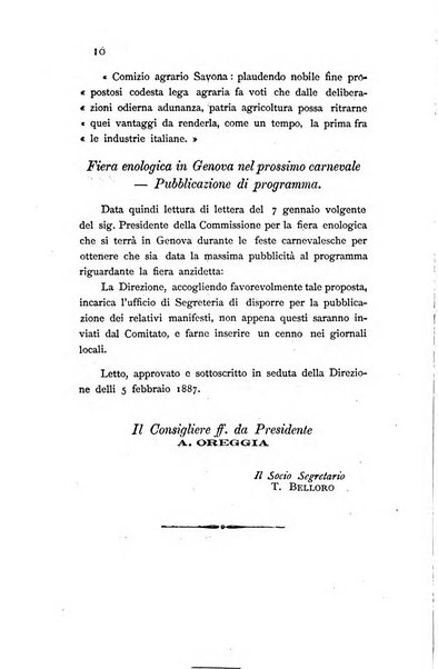 Bollettino del Comizio agrario del circondario di Savona