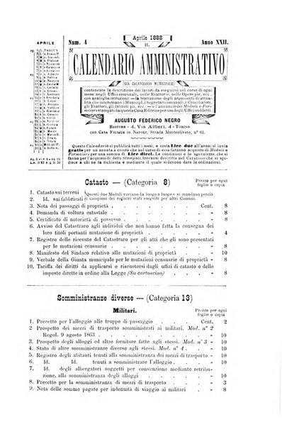 Il calendario amministrativo