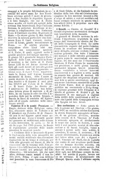 La settimana religiosa periodico religioso di Genova