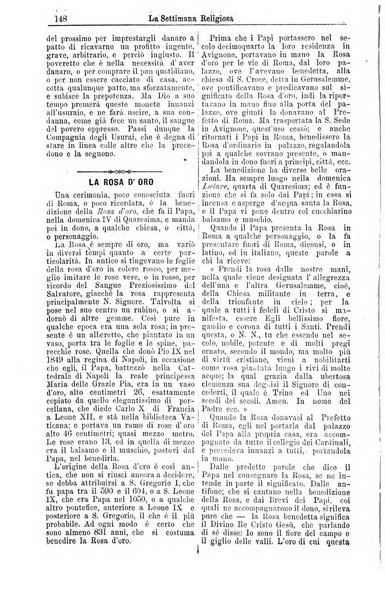 La settimana religiosa periodico religioso di Genova