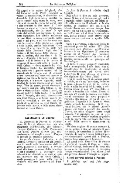 La settimana religiosa periodico religioso di Genova