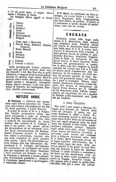 La settimana religiosa periodico religioso di Genova