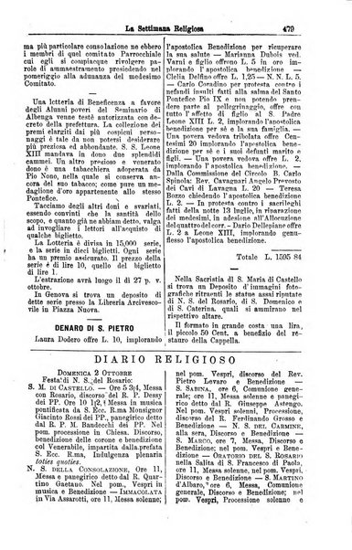 La settimana religiosa periodico religioso di Genova