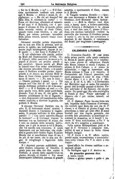 La settimana religiosa periodico religioso di Genova