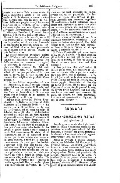 La settimana religiosa periodico religioso di Genova