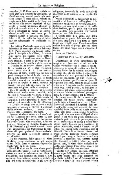 La settimana religiosa periodico religioso di Genova