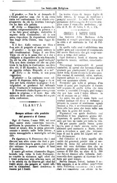 La settimana religiosa periodico religioso di Genova