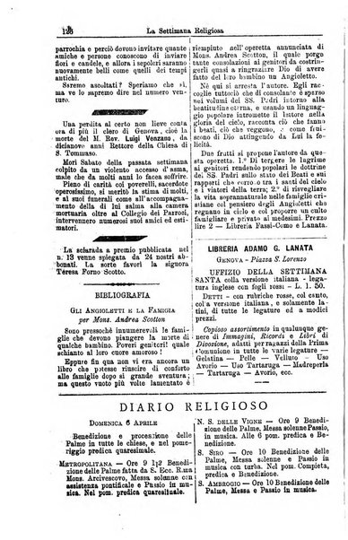 La settimana religiosa periodico religioso di Genova