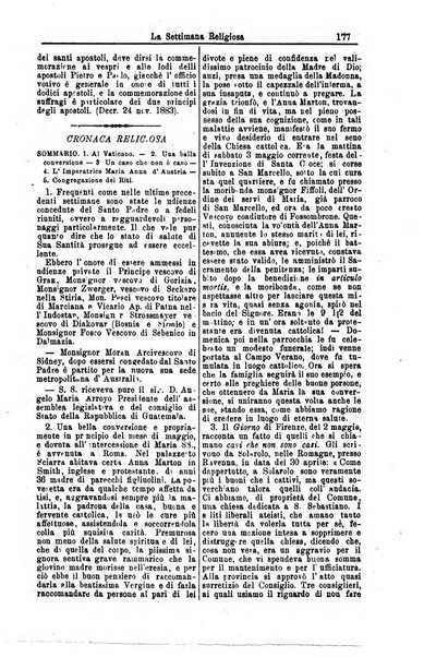 La settimana religiosa periodico religioso di Genova