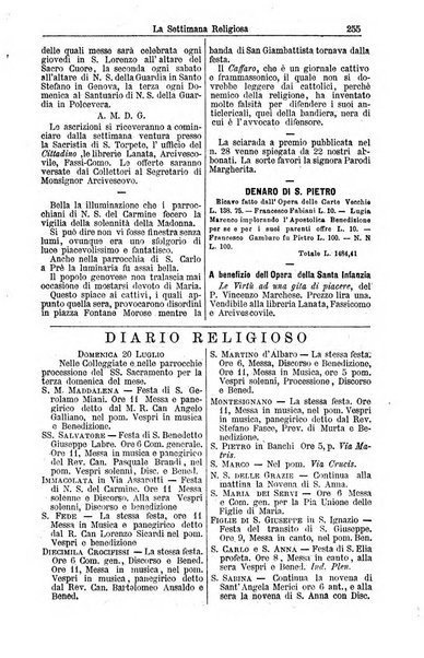 La settimana religiosa periodico religioso di Genova