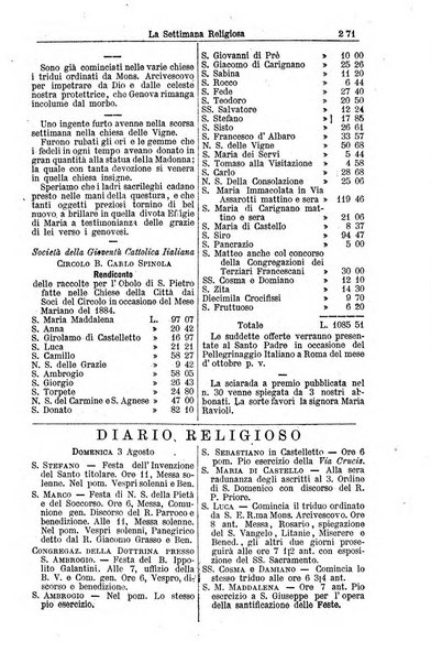 La settimana religiosa periodico religioso di Genova