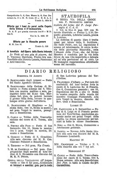 La settimana religiosa periodico religioso di Genova