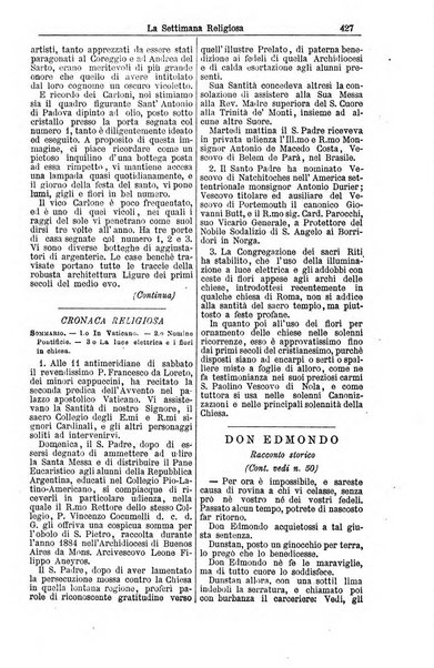 La settimana religiosa periodico religioso di Genova