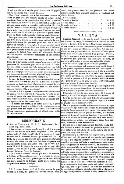 La settimana religiosa periodico religioso di Genova