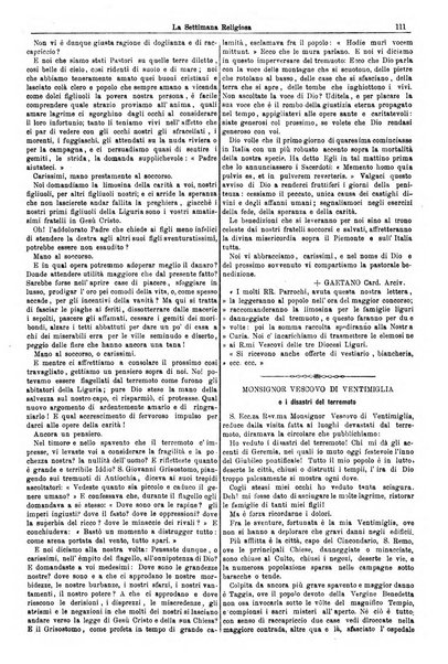 La settimana religiosa periodico religioso di Genova