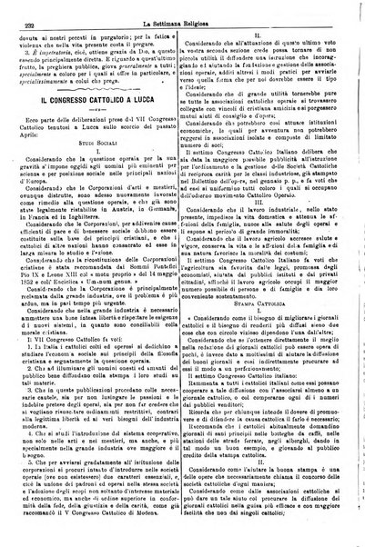 La settimana religiosa periodico religioso di Genova