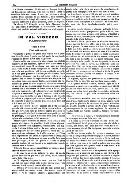 La settimana religiosa periodico religioso di Genova