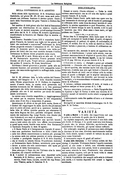 La settimana religiosa periodico religioso di Genova