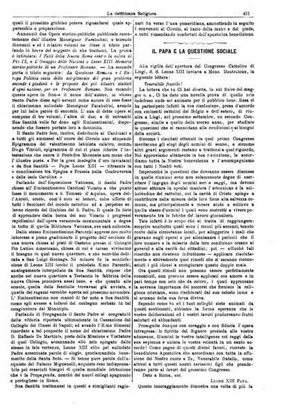 La settimana religiosa periodico religioso di Genova