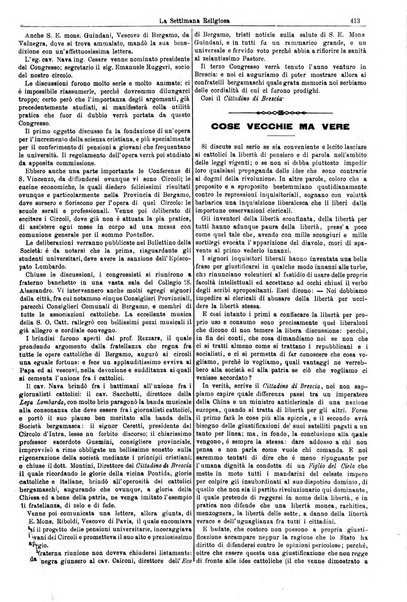 La settimana religiosa periodico religioso di Genova