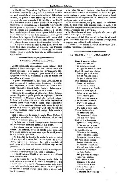 La settimana religiosa periodico religioso di Genova