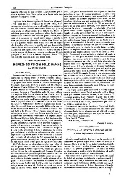 La settimana religiosa periodico religioso di Genova