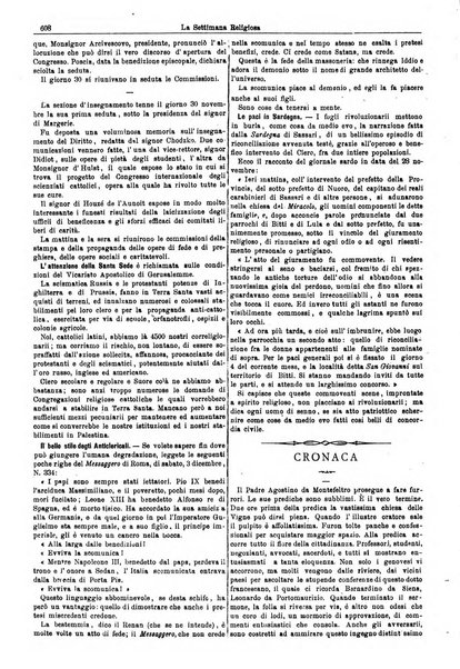 La settimana religiosa periodico religioso di Genova