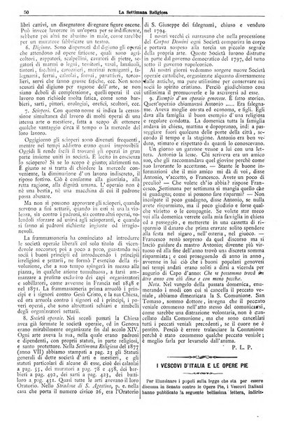 La settimana religiosa periodico religioso di Genova