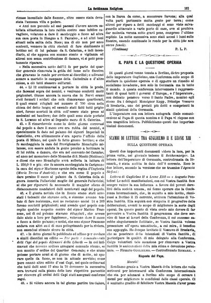 La settimana religiosa periodico religioso di Genova