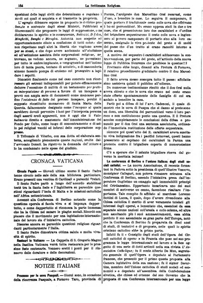 La settimana religiosa periodico religioso di Genova