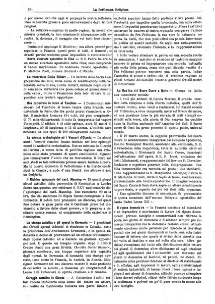 La settimana religiosa periodico religioso di Genova