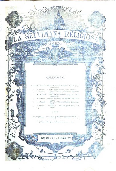 La settimana religiosa periodico religioso di Genova